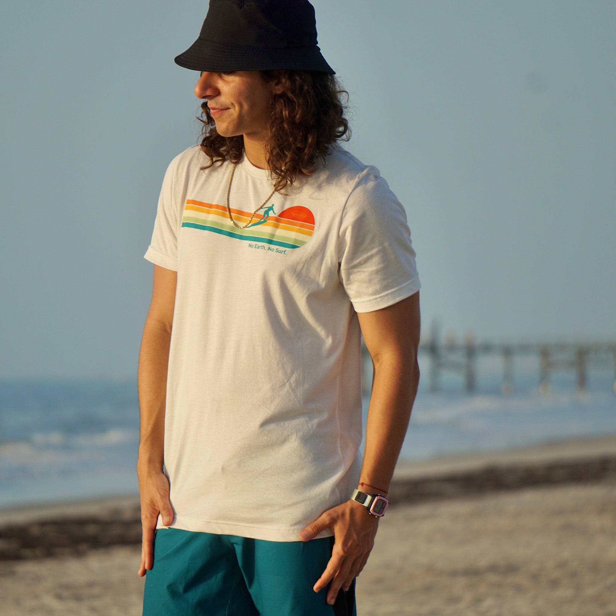 Men's Sunset Graphic Tee | Retro Surf T-Shirt | Liquid Culture