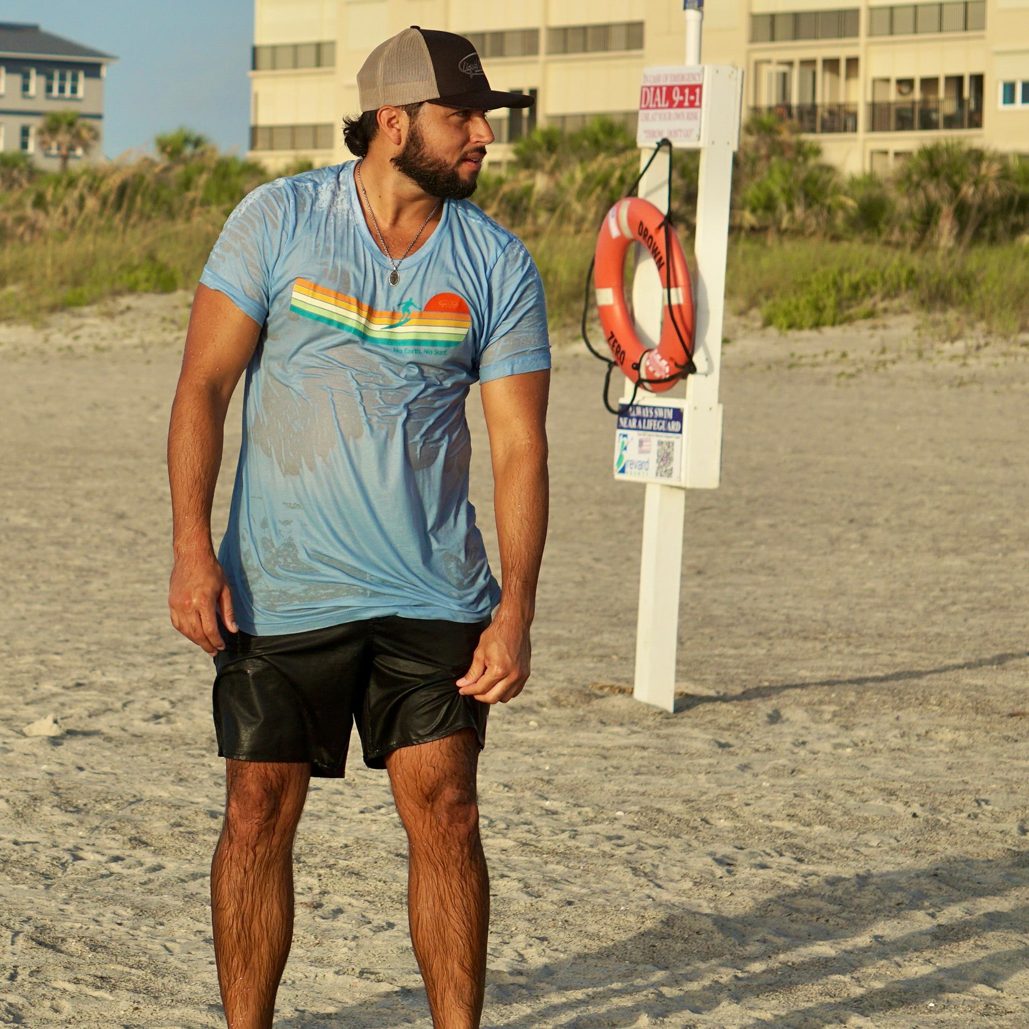 Men's Sunset Graphic Tee | Retro Surf T-Shirt | Liquid Culture
