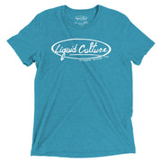 Classic Logo men's graphic tee in Aqua with white Liquid Culture logo