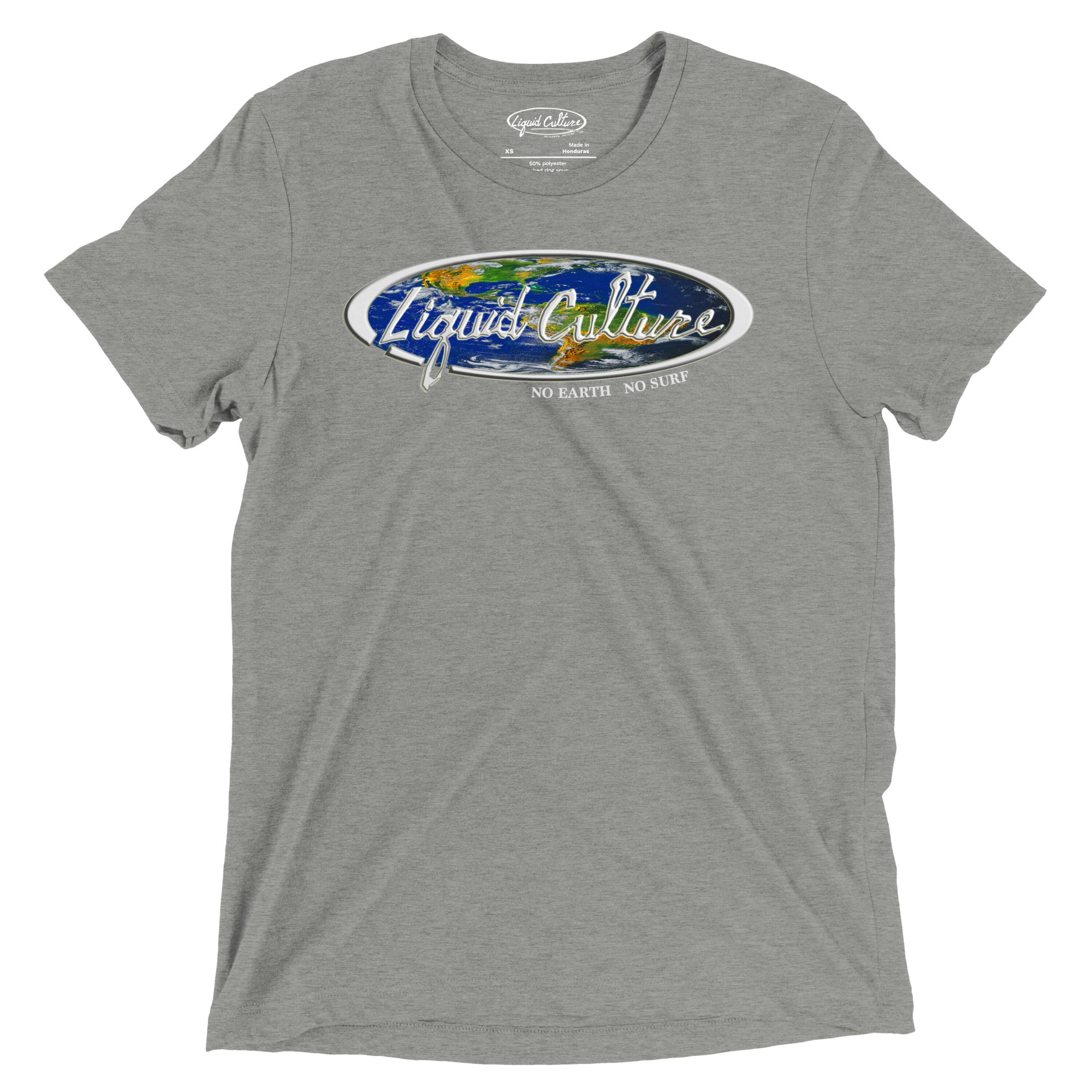 Liquid Culture World men's graphic tee in Athletic Grey