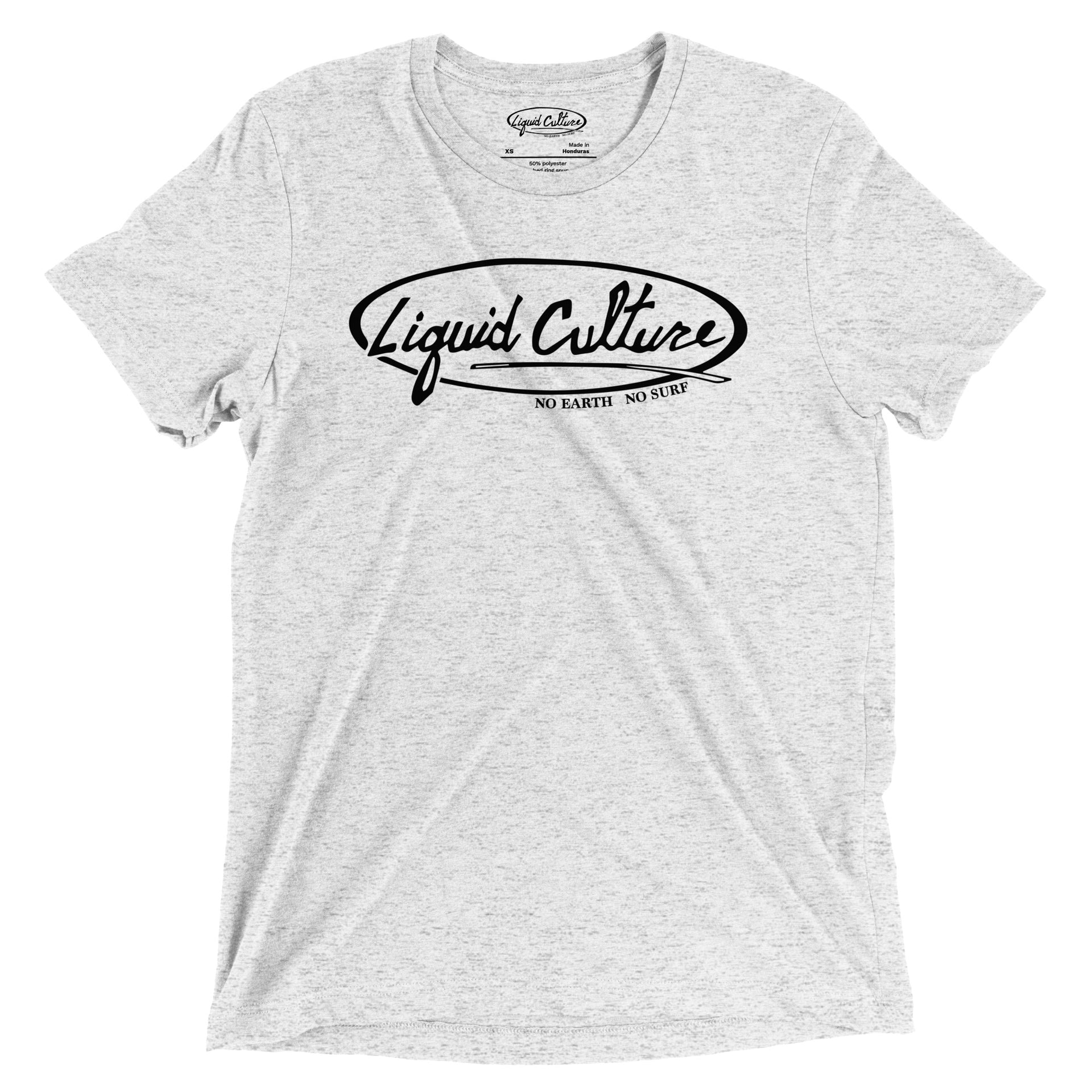 Classic Logo men's graphic tee in White Fleck with black Liquid Culture logo