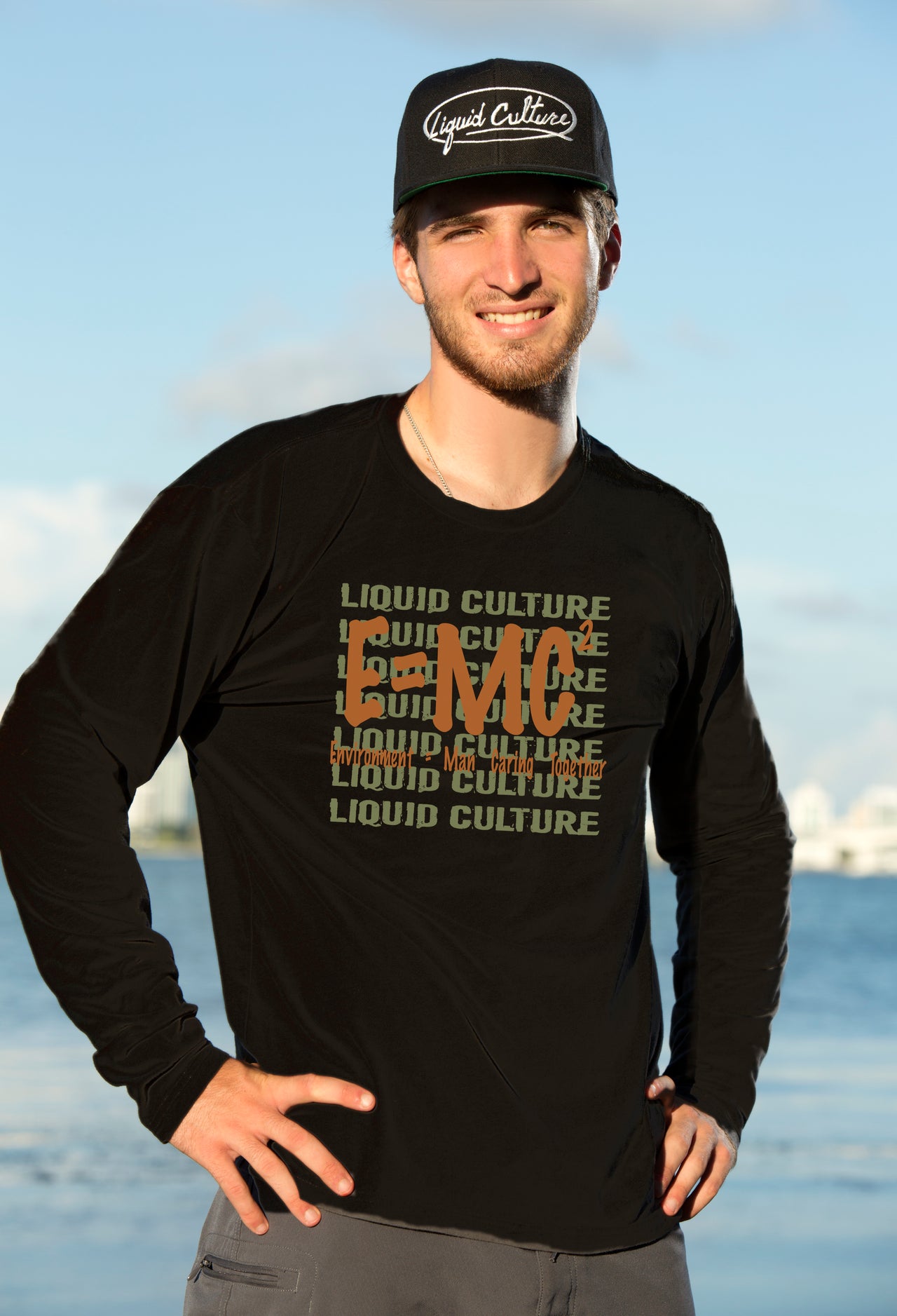 Men's E=MC Long Sleeve Fitted Crew