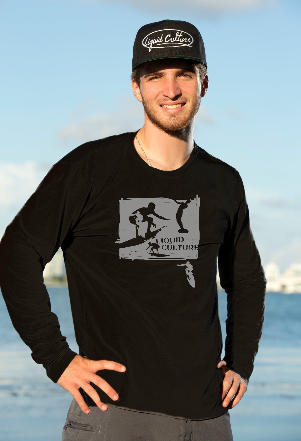 Men's Scratch Surfer Long Sleeve Fitted Crew